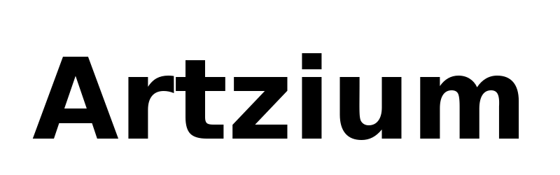 Artzium wordmark logo in black on transparent background
